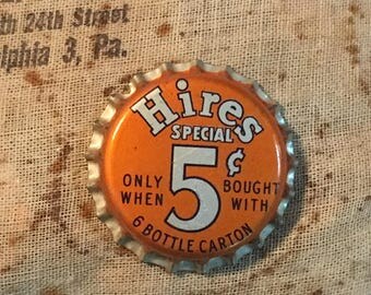 Original Bag of Unused Hires Root Beer Bottling Caps