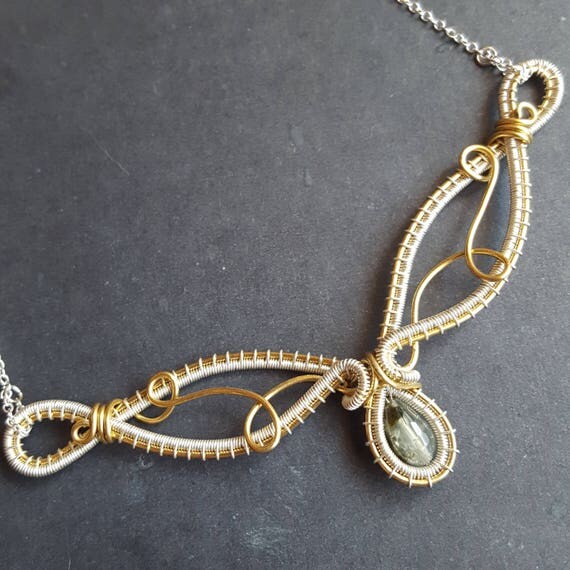 Elf Necklace Elven Necklace Wire Wrapped Jewelry Sterling