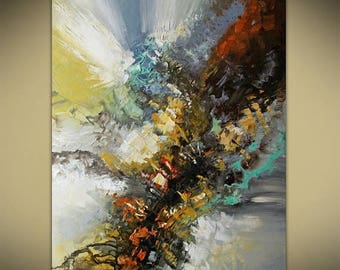 Abstract Painting, Original Abstract, Landscape Painting, Modern Textured Palette Knife by Lana Guise