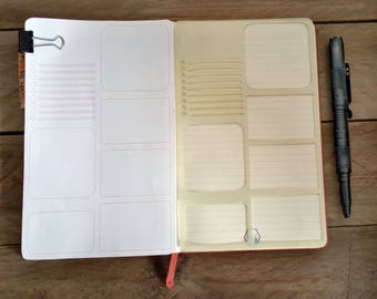 Bullet Journal Stencil. Planner Stencil. Daily Page Layout.