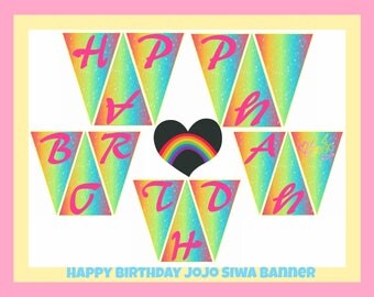 Jojo Siwa banner, printable, download, diy, party favors