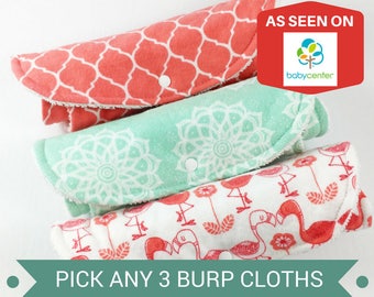 Baby Shower Gift Burp Cloths Baby Gift Baby Burp Cloth Burp Clothes Burp Cloths Girl Burp Rags Burp Cloths Boy Newborn New Baby Gifts