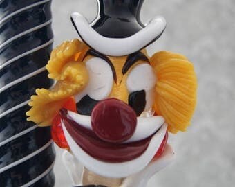 Vintage Murano Seguso glass clown lantern pole.