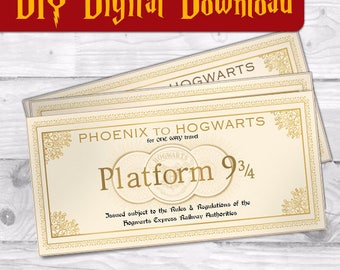 hogwarts ticket etsy