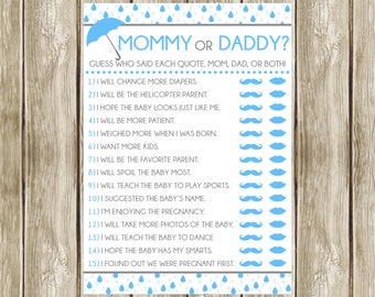 Mommy or Daddy Printable Baby Shower Game Nautical Baby