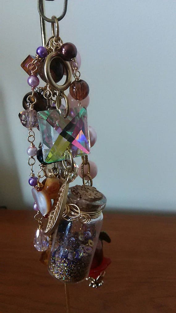 Purse Chunky Charm Pink and Gold Wall Decor