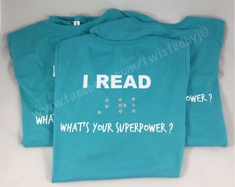 reading is my superpower shirt