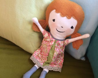 Button Joint Doll PDF Sewing Pattern Easy Rag Doll cloth dolly