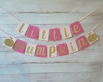 Little Pumpkin Banner, Little Pumpkin Decorations, Little Pumpkin Birthday, Little Pumpkin Baby Shower, Pumpkin First Birthday Decorations