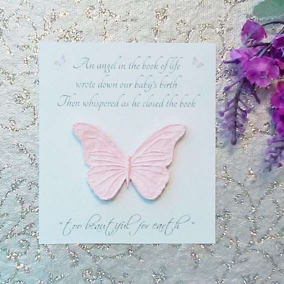25 Seeded Butterfly Infant Loss Memorial Cards book of life