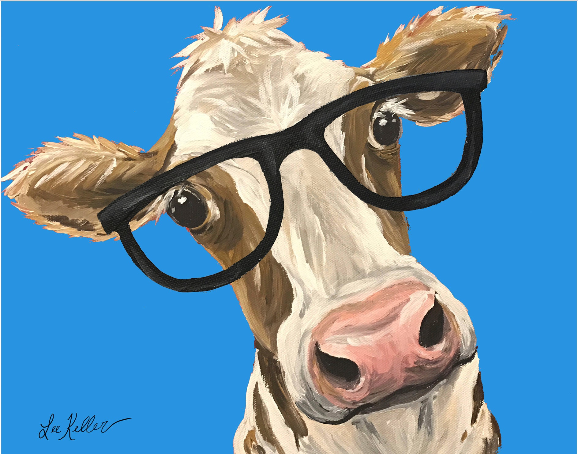 Стильная корова в очках