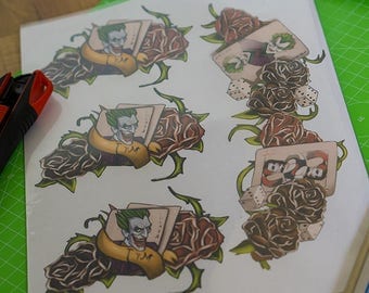 Arkham City: Harley Quinn tattoos Sheet (fan art - based on Arkham City)