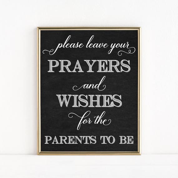 Printable Baby Shower Sign Prayers And Wishes Leave Your Il 570xn