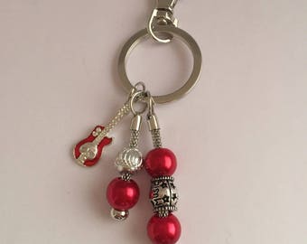 Keychain or purse charm, guitar ref 651