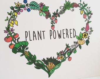 Five Different Blank Cards With Bookmark- Vegan- Vegetarian Cards- Paper Products- Birthday Cards- Hand Drawn- Illustration