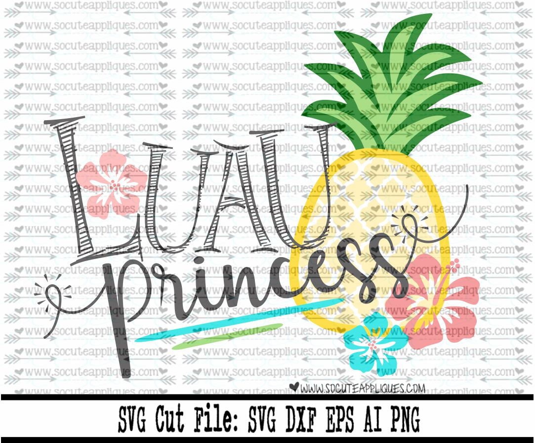 Download Pineapple SVG luau princess SVG birthday luau svg summer