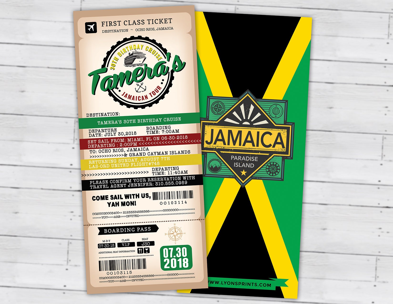 PASSPORT and TICKET birthday invitation, travel birthday party