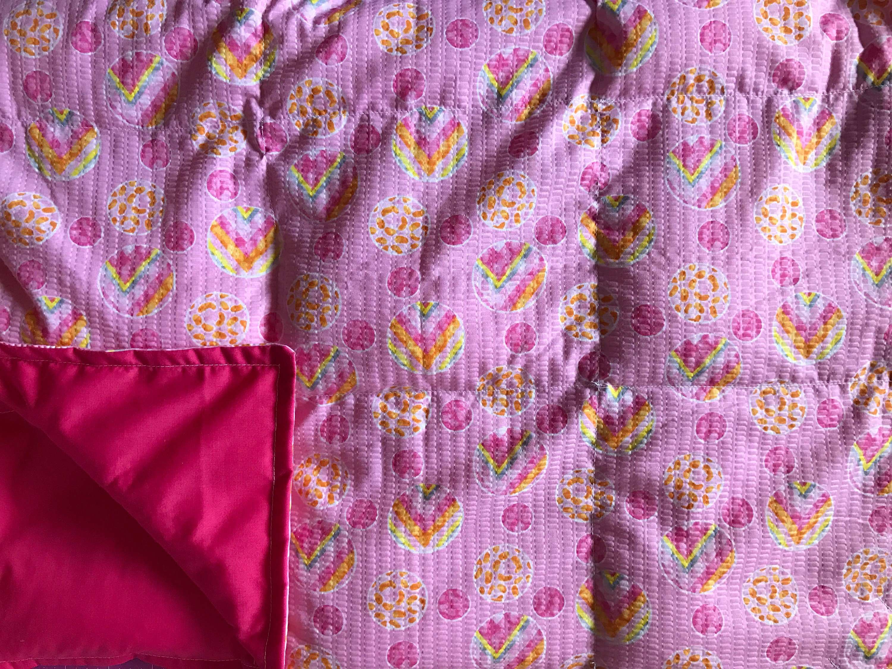 Weighted Blanket - toddler girl blanket,ready to ship, 3 lbs, child