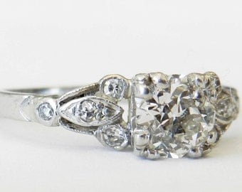 art deco engagement ring 1920s 075 carat old european cut diamond engagement ring diamond ring platinum - Art Deco Wedding Ring art deco engagement ring 1920s 075 carat old european cut diamond engagement ring diamond ring platinum - Art Deco Wedding Ring