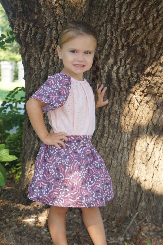 Toddler Girls Peasant Blouse and Matching Skirt Blush Pink