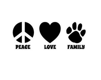 Free Free 135 Peace Love Paw Svg SVG PNG EPS DXF File