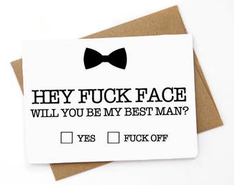 Funny Will You Be My Best Man, Groomsman, Usher, Wedding Party, groomsman proposal, best man proposal, Don't be a bitch be my usher