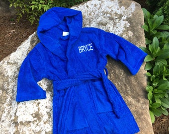 personalised terry towelling bathrobes