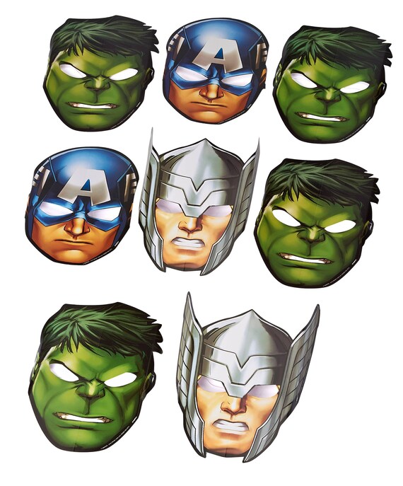 Avengers ''Assemble Epic'' Paper Masks 8ct