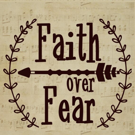 Download Faith over fear SVG DXF EPS png Files for Cutting Machines