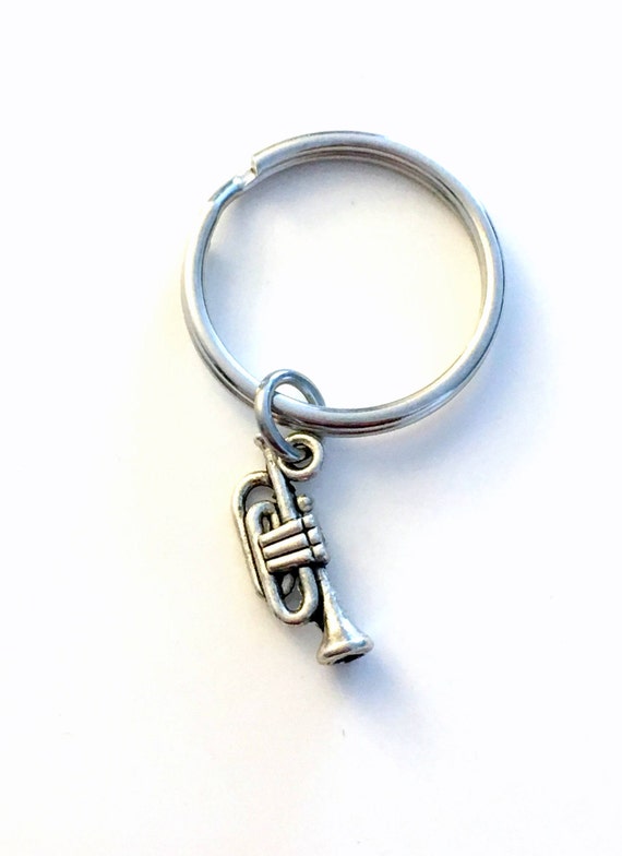 SALE Trumpet KeyChain Brass Horn Key Chain Instrument Music