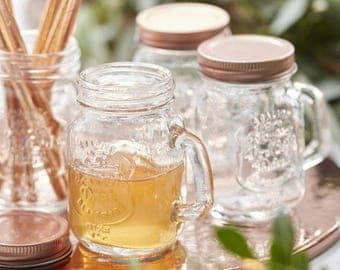 Set of 4 Mini mason jar