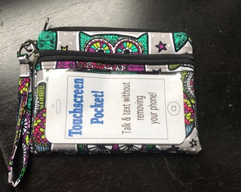 Owl Touchscreen Wristlet