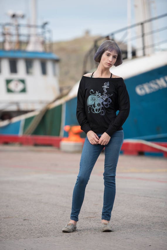Octopus flowy long sleeve top