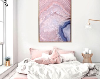 Rose Quartz Print, Quartz Wall Art, Pink Gem, Pink Crystal Print, Crystal Wall Art, Pink Home Decor, Downloadable Print, Quartz Poster