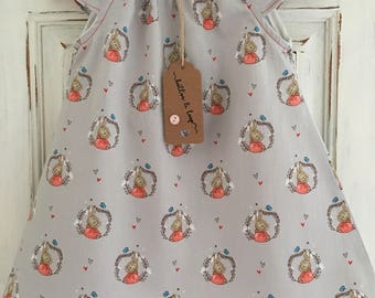 dresses, baby girl dresses, girls dresses, girls clothing, baby girls clothing, grey dresses, peter rabbit, party dress, gifts for girls