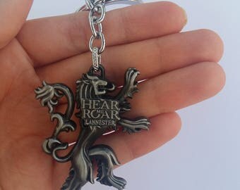 Game of thrones keychain - Lannister keychain - Tyrion Lannister - GOT accessories - Lion keyring - Hear me roar - Cersei - Jamie Lannister