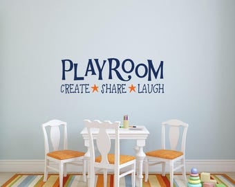 Playroom wall decal | Etsy