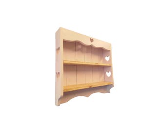English Country Solid Redwood Pine wall shelf, display shelf, wall storage, wall rack,shelving unit, shelf unit
