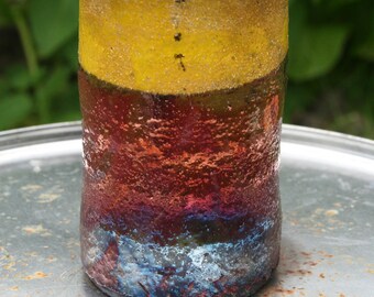Wheel Thrown Raku Pot with Reduction Glaze