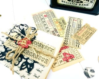 Vintage Tickets / Bus Tickets / Movie Tickets / Collage Vintage Tickets / Vintage Trinkets / Ephemera