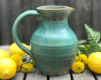 Handmade Turquoise Pitcher