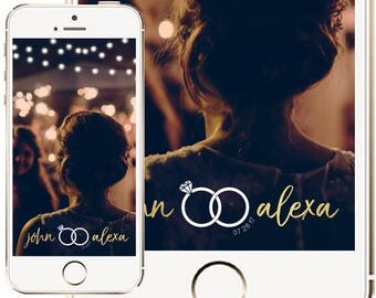 Wedding Snapchat Geofilter, Fairy Lights Wedding Snapchat Filter, Wedding Ideas, Snapchat Geofilters, Gold Wedding Geofilter