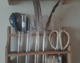 Wooden lab test tube holders