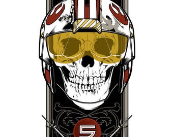 Rogue Squadron X-Wing Car Decals – Left + Right Side Stripes, 22x7 Inch Each, Gloss White Vinyl