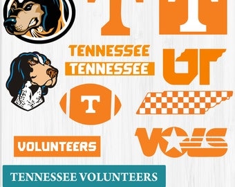 Tennessee Volunteers Smokey Monogram Frames (SVG, EPS, DXF, Studio3) Cut Files for Silhouette Studio, Cricut Design Space, Cutting Machines