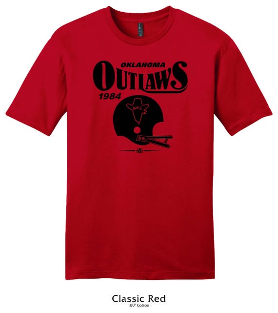 Oklahoma Outlaws 1984 USFL Helmet Football Tee