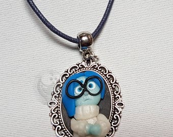 Sadness Kawaii polymer clay necklace