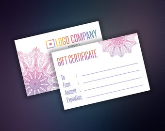 Gift Certificate, Surprise Cards, Gift Cards, Business Cards, Gift Voucher, Digital Files, Home Office Approved Color&Fonts