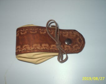 Small genuine cowhide leather purse