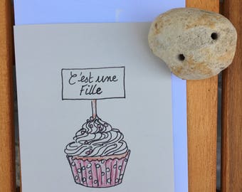 Pregnancy announcement - girl free shipping